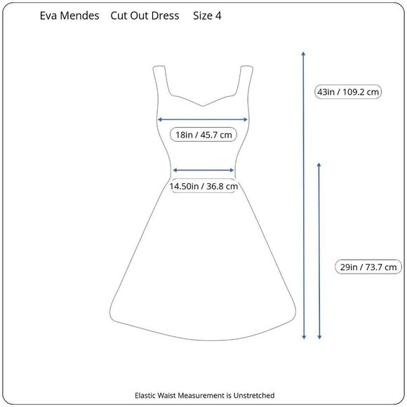 Eva Mendes Cut Out Dress Size 4 Crinkle Textured Floral Stretch Umbrella Blue - Picture 8 of 15